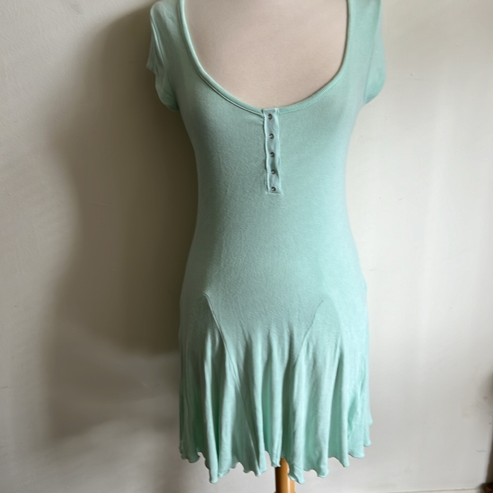 Urban Outfitters Ribbed Henley Fit and Flare Dress L